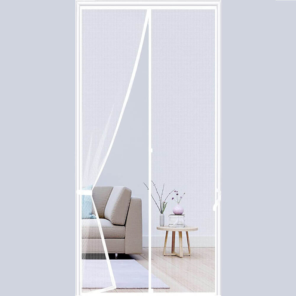 Fly Screen Door, Mosquito Net Door, 270 x 225 cm, Magnetic Fly Curtain, Ideal, Magnetic Curtain is Ideal, for Balcony Door, Patio Door, Cellar Door Assembly, No Drilling, Grey