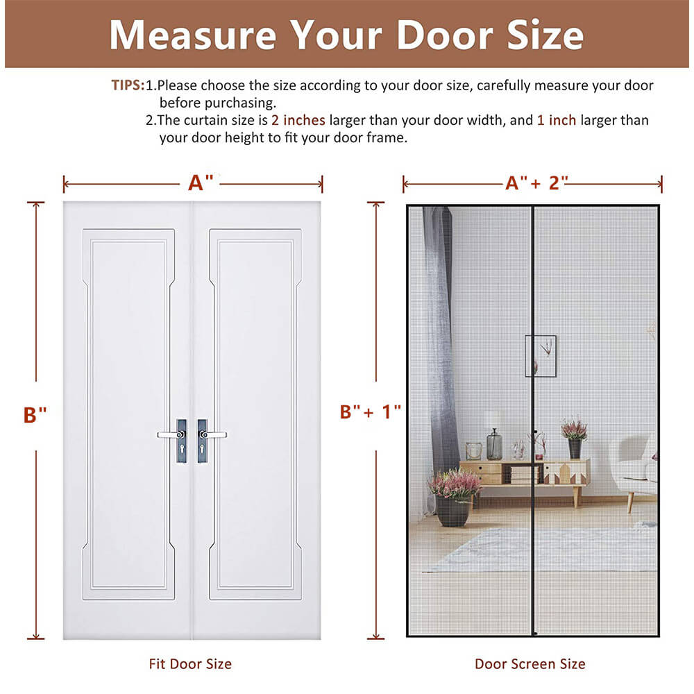 Magnetic Screen Door Fits Doors up to 48" x 80"