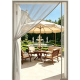 Custom Size Black Magnetic Screen Door with Side Opening for Single Doors