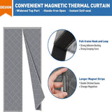 Magnetic Thermal Insulated Door Curtain Side Opening