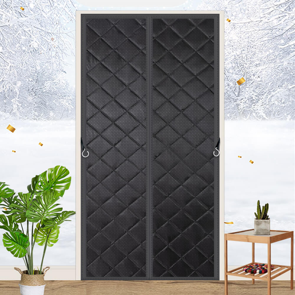 Magnetic Thermal Insulated Door Curtain  Thermal Patio Door Curtains –  LYGFZF