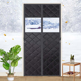 Magnetic Thermal Insulated Door Curtain Visible Windows