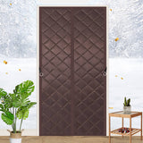 Magnetic Thermal Insulated Door Curtain Brown
