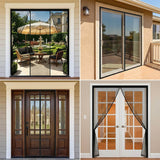 Custom Size Gray Magnetic Screen Door with Side Opening for Single Doors