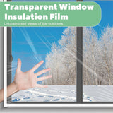 Transparent Window Insulation Film Kit Custom Size