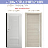 Custom Size Black Magnetic Screen Door with Side Opening for Single Doors