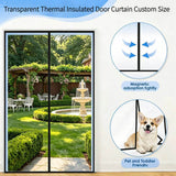 Transparent Thermal Insulated Door Curtain Custom Size