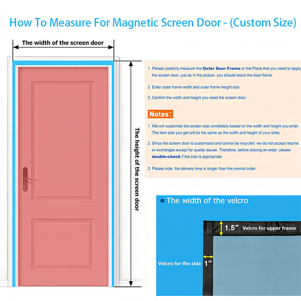 Custom Double Door Magnetic Screen