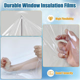 Durable window insulation films with high flexibility and good tenacity on a blue background.