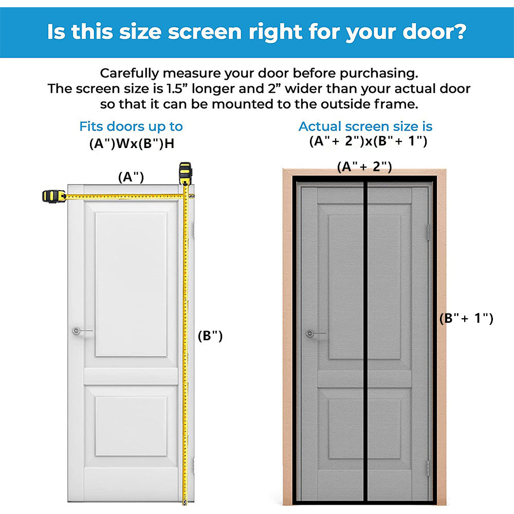 Magnetic Screen Door Side Opening  (Regular Size)